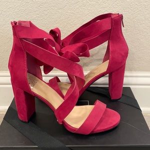 Fuchsia Statement Block Heel